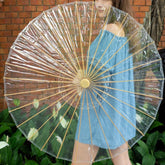 Parapluie en bambou inspirée des ombrelles traditionnelles d'Asie